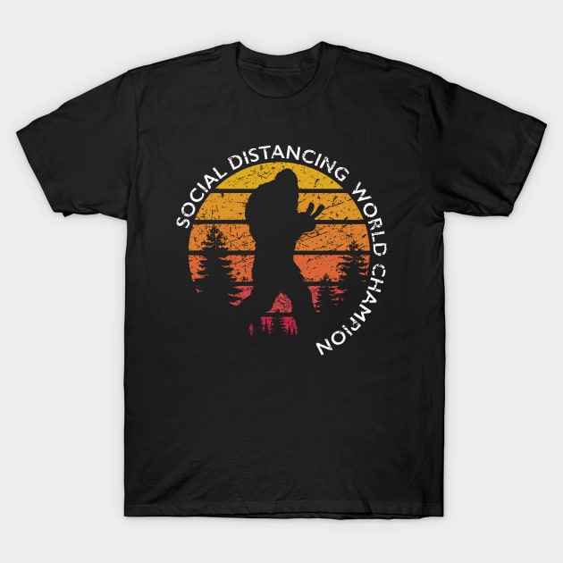 Social Distancing World Champion T-Shirt by vamarik